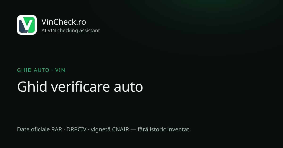 vinCheck - Descoperă Noua Aplicație Verificare Auto Gratis